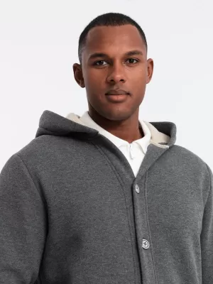 Herren -Sweatshirt OMBRE OM-SSZP-0186 GRAPHIT MELANGE