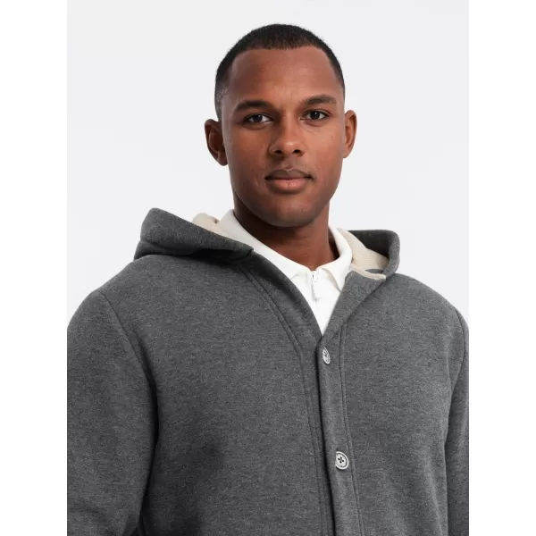  Herren -Sweatshirt OMBRE OM-SSZP-0186 GRAPHIT MELANGE 
