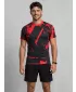Funktionelle Komprimierung t -Shirt von Männern mit kurzer Ärmelnprämie ALTISPORT VOJ/ALM079TR04 SCHWARZ -RED
