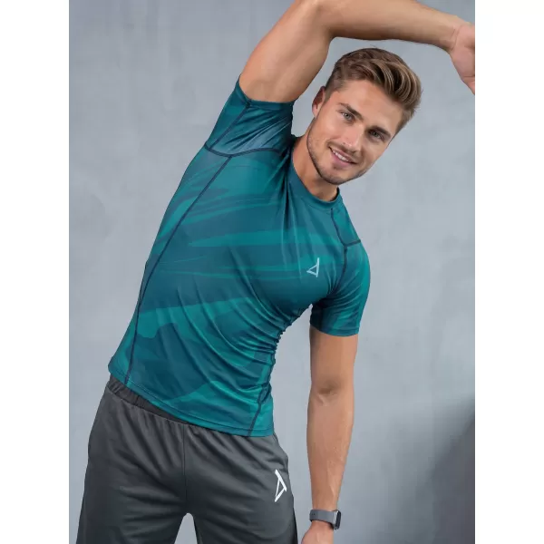  Funktionelle Komprimierung t -Shirt von Männern mit kurzer Ärmelnprämie ALTISPORT VOJ/ALM072TR04 KEROSIN 