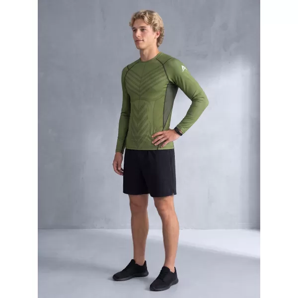  Funktionelle Kompression t -Shirt von Männern mit langarmiger Prämie ALTISPORT VOJ/ALM095TR03 GRÜN 