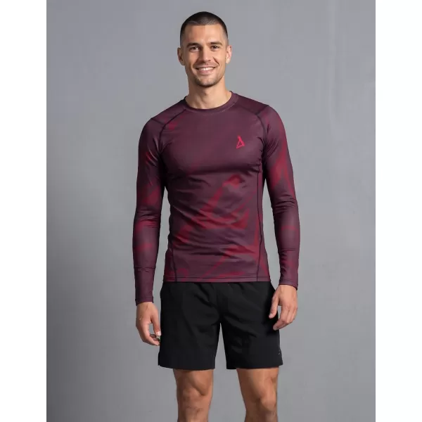 Funktionelle Kompression t -Shirt von Männern mit langarmiger Prämie ALTISPORT VOJ/ALM072TR03 WEINRÖTET 