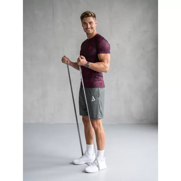  Funktionelle Komprimierung t -Shirt von Männern mit kurzer Ärmelnprämie ALTISPORT VOJ/ALM072TR04 WEINRÖTET 