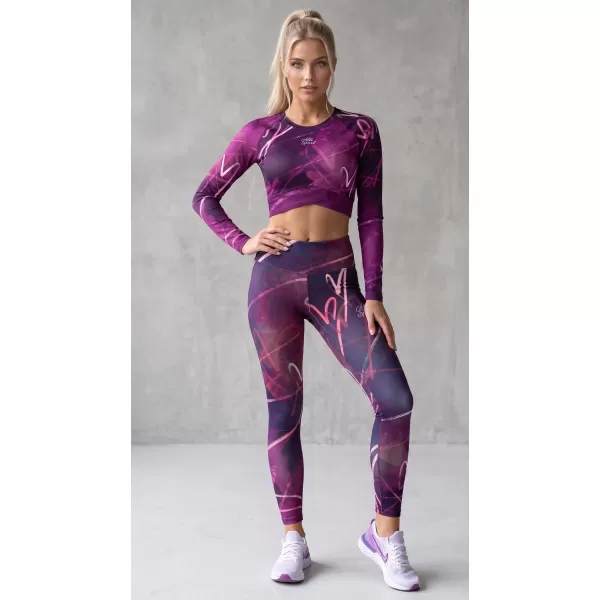  Funktionaler Ernteoberteil der Frauen mit langen Ärmeln Premium ALTISPORT VOJ/ALW082TR04 LILA 
