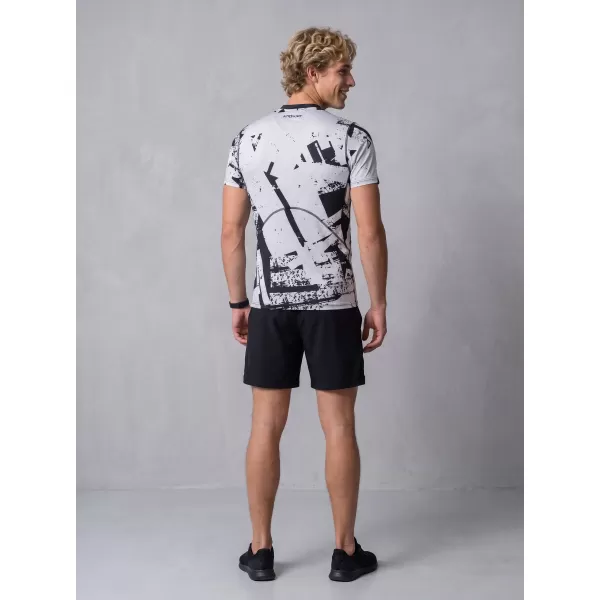  Funktionelle Komprimierung t -Shirt von Männern mit kurzer Ärmelnprämie ALTISPORT VOJ/ALM079TR04 SCHWARZ -GRAY 