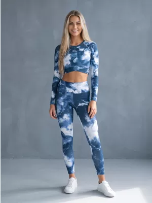 Funktionaler Ernteoberteil der Frauen mit langen Ärmeln Premium ALTISPORT VOJ/ALW066TR04 DUNKELBLAU