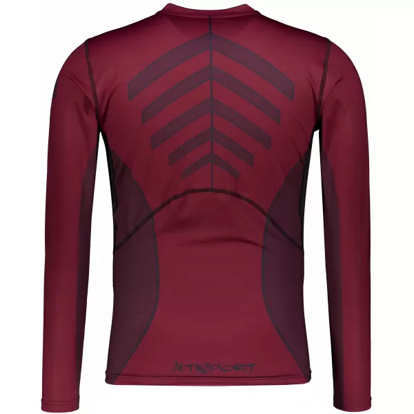  Funktionelle Kompression t -Shirt von Männern mit langarmiger Prämie ALTISPORT VOJ/ALM095TR03 WEINRÖTET 