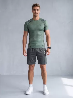 Funktionelle Komprimierung t -Shirt von Männern mit kurzer Ärmelnprämie ALTISPORT VOJ/ALM072TR04 GRÜN