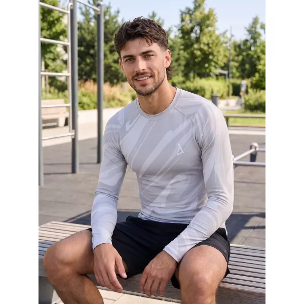  Funktionelle Kompression t -Shirt von Männern mit langarmiger Prämie ALTISPORT VOJ/ALM072TR03 GRAU 