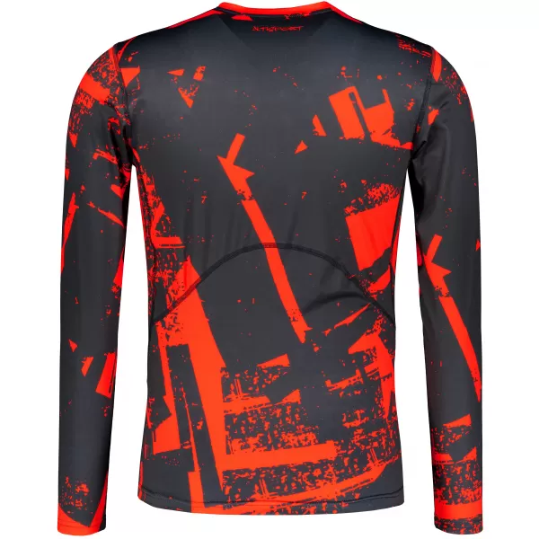  Funktionelle Kompression t -Shirt von Männern mit langarmiger Prämie ALTISPORT VOJ/ALM079TR03 SCHWARZ -RED 