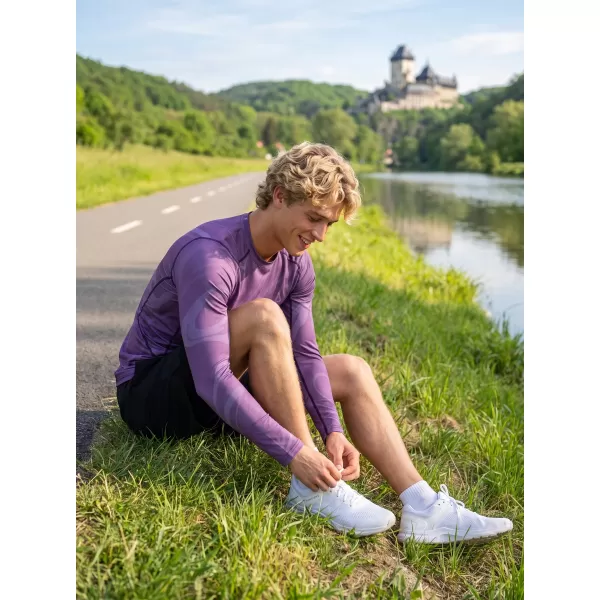  Funktionelle Kompression t -Shirt von Männern mit langarmiger Prämie ALTISPORT VOJ/ALM072TR03 LILA 