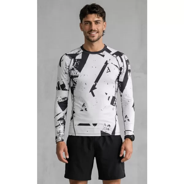  Funktionelle Kompression t -Shirt von Männern mit langarmiger Prämie ALTISPORT VOJ/ALM079TR03 SCHWARZ -GRAY 