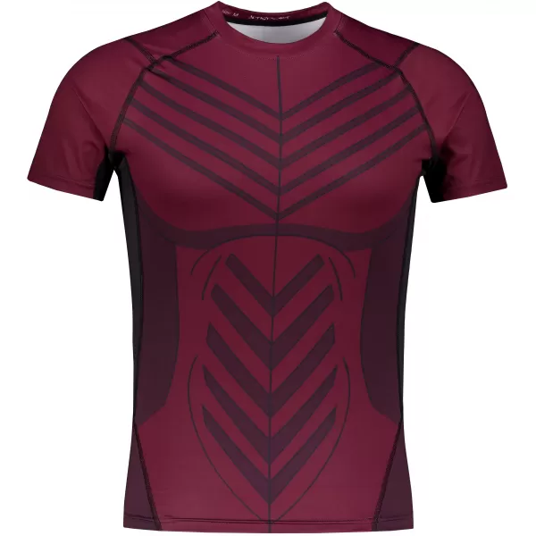  Funktionelle Komprimierung t -Shirt von Männern mit kurzer Ärmelnprämie ALTISPORT VOJ/ALM095TR04 WEINRÖTET 