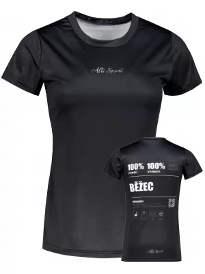 Frauenfunktional T -Shirt Premium ALTISPORT BĚŽEC VOJ/ALW091TR01 SCHWARZ