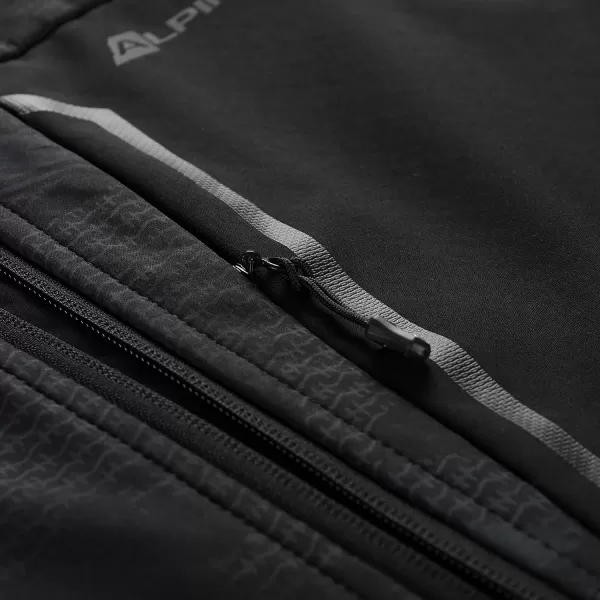  Herren -Softshelljacke ALPINE PRO HOOR SCHWARZ/GRAU 