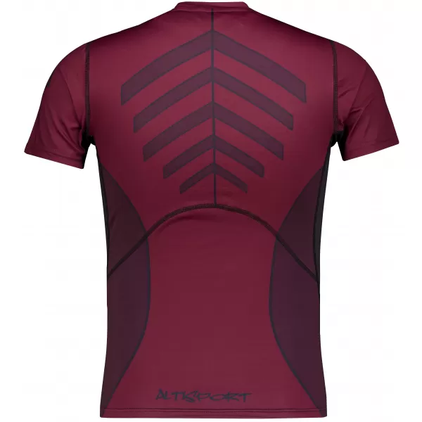  Funktionelle Komprimierung t -Shirt von Männern mit kurzer Ärmelnprämie ALTISPORT VOJ/ALM095TR04 WEINRÖTET 