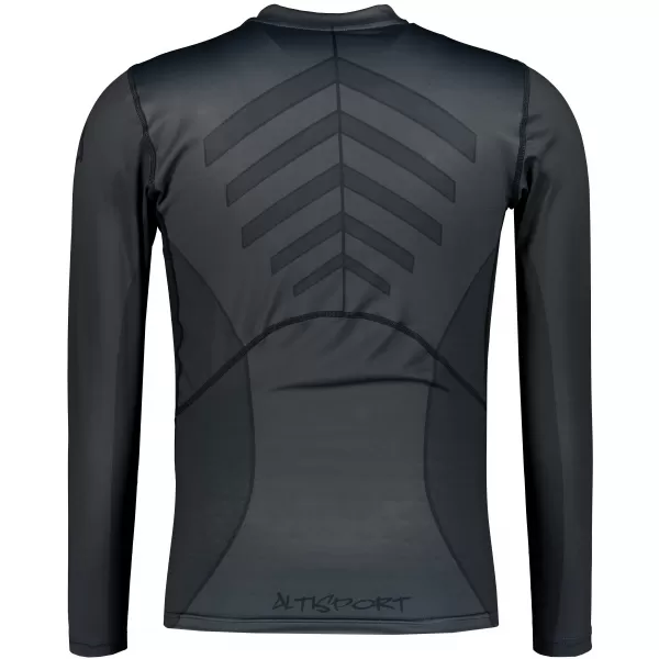  Funktionelle Kompression t -Shirt von Männern mit langarmiger Prämie ALTISPORT VOJ/ALM095TR03 SCHWARZ 