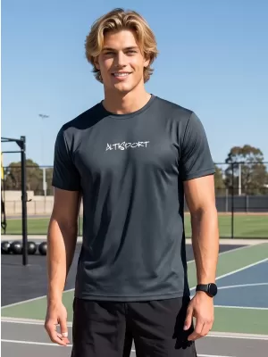 Männer funktionaler T -Shirt Premium ALTISPORT BĚŽEC VOJ/ALM091TR01 SCHWARZ