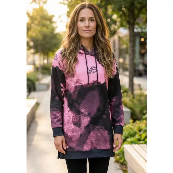  Funktionaler erweiterter Sweatshirt -Prämie von Frauen ALTISPORT VOJ/ALW093MI03 PINK/SCHWARZ 