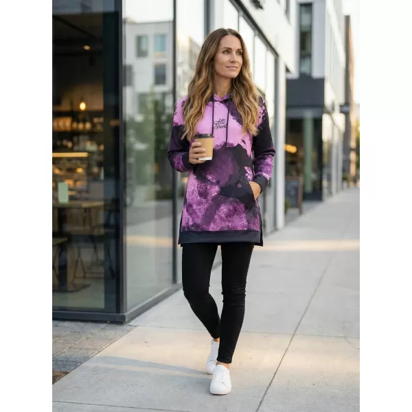  Funktionaler erweiterter Sweatshirt -Prämie von Frauen ALTISPORT VOJ/ALW093MI03 LILA/SCHWARZ 