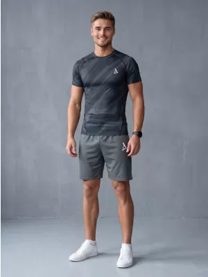 Funktionelle Komprimierung t -Shirt von Männern mit kurzer Ärmelnprämie ALTISPORT VOJ/ALM072TR04 SCHWARZ
