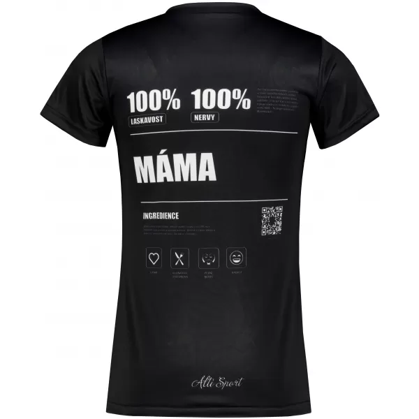  Frauenfunktional T -Shirt Premium ALTISPORT MÁMA VOJ/ALW092TR01 SCHWARZ 