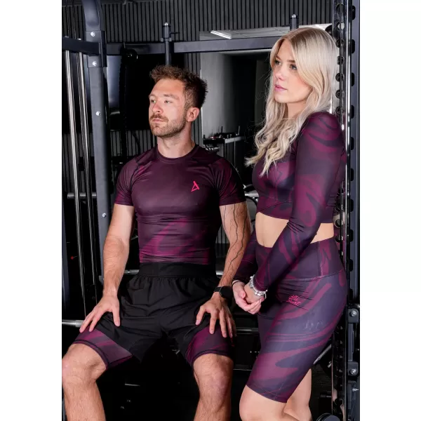  Funktionelle Komprimierung t -Shirt von Männern mit kurzer Ärmelnprämie ALTISPORT VOJ/ALM072TR04 WEINRÖTET 