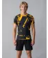 Funktionelle Komprimierung t -Shirt von Männern mit kurzer Ärmelnprämie ALTISPORT VOJ/ALM079TR04 SCHWARZ -AUSGELB