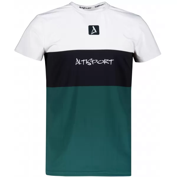  Männer funktionaler T -Shirt Premium Plus ALTISPORT VOJ/ALM051TR02 WEIß -GREEN 