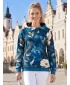 Funktionaler Sweatshirt -Prämie von Frauen ALTISPORT VOJ/ALW097MI01 BLAUE BLUMEN