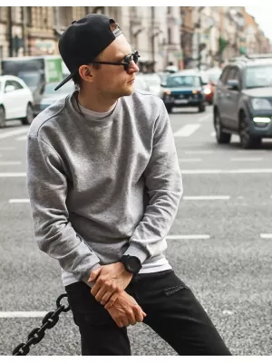 Herren -Sweatshirt DSTREET BX3354 HELLGRAU