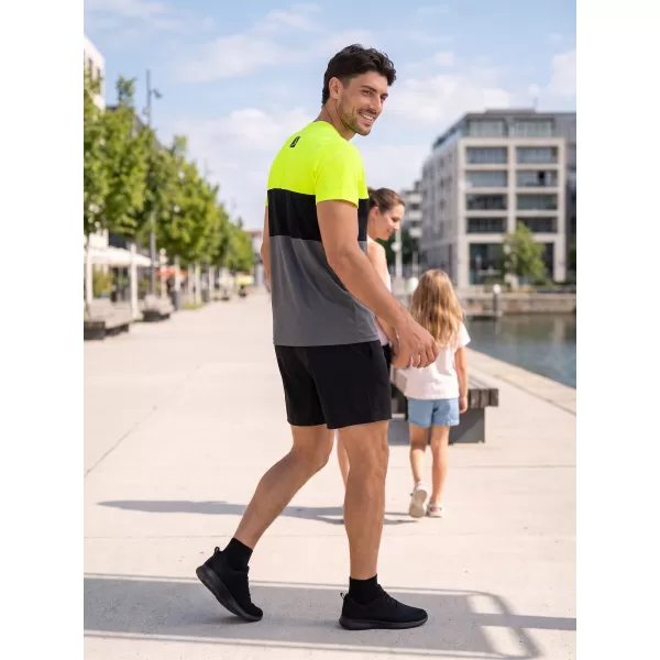  Männer funktionaler T -Shirt Premium Plus ALTISPORT VOJ/ALM051TR02 NEON-GELB 