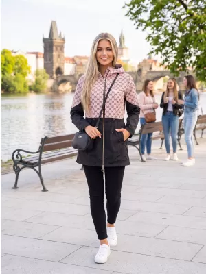 Damenjacke KIXMI UNNI LEICHT BEIGE/SCHWARZ