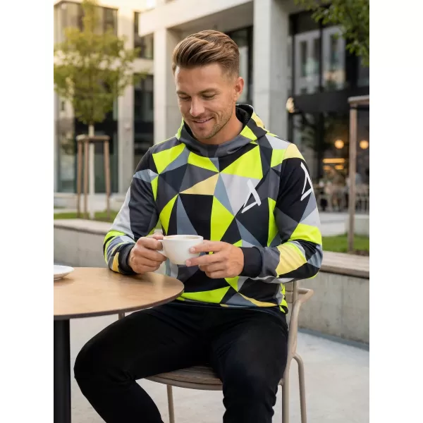  Funktionaler Sweatshirt -Premium von Männern ALTISPORT VOJ/ALM007MI01 SCHWARZ/FLUO GELB 