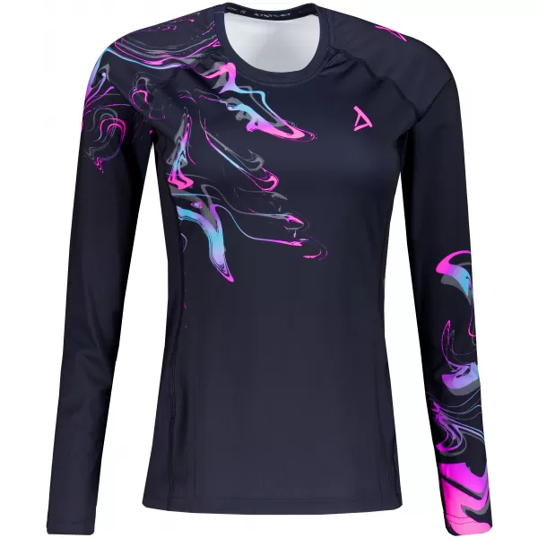  Damen Funktions-T-Shirt mit langen Ärmeln Premium ALTISPORT VOJ/ALW064TR03 SCHWARZ-ROSA 