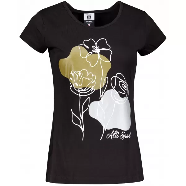  T -Shirt ALTISPORT ALW189122 SCHWARZ -GOLD 