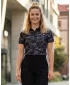 Frauenfunktional T -Shirt mit Premiumkragen ALTISPORT VOJ/ALW084TR05 SCHWARZ