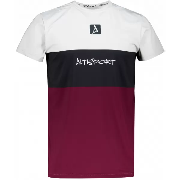  Männer funktionaler T -Shirt Premium Plus ALTISPORT VOJ/ALM051TR02 BURGUND 