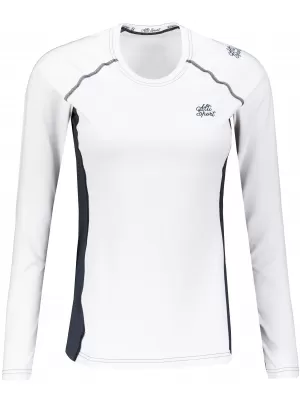 Frauen funktionales t -Shirt mit langen Ärmeln Premium ALTISPORT VOJ/ALW078TR03 WEIß
