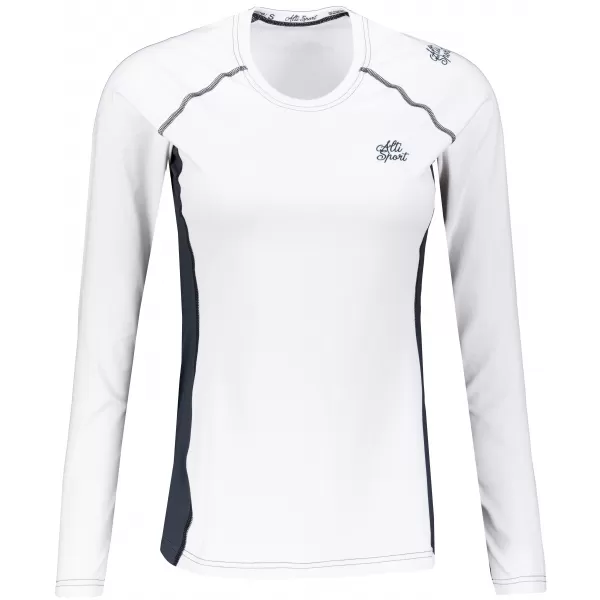  Frauen funktionales t -Shirt mit langen Ärmeln Premium ALTISPORT VOJ/ALW078TR03 WEIß 