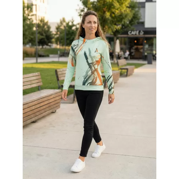  Funktionaler Sweatshirt -Prämie von Frauen ALTISPORT VOJ/ALW074MI01 GRÜN-ORANGE 