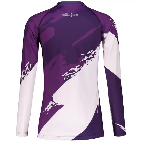  Frauen funktionales t -Shirt mit langen Ärmeln Premium ALTISPORT VOJ/ALW081TR03 DUNKELVIOLETT 