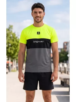 Männer funktionaler T -Shirt Premium Plus ALTISPORT VOJ/ALM051TR02 NEON-GELB