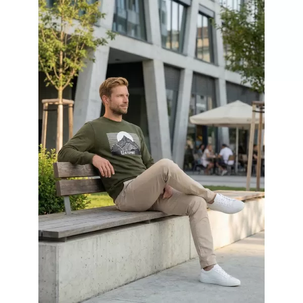  Herren -Sweatshirt ALTISPORT ALM188406 MILITÄR 