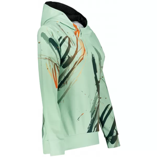  Funktionaler Sweatshirt -Prämie von Frauen ALTISPORT VOJ/ALW074MI01 GRÜN-ORANGE 