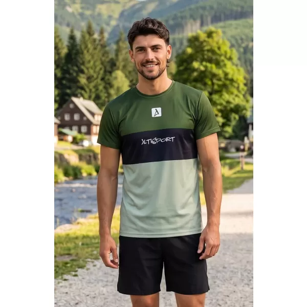  Männer funktionaler T -Shirt Premium Plus ALTISPORT VOJ/ALM051TR02 KHAKI 