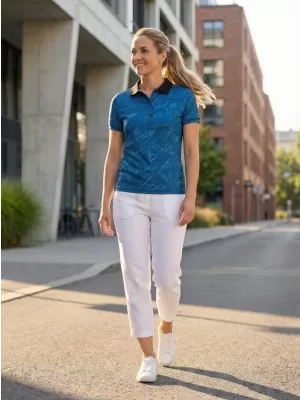 Frauenfunktional T -Shirt mit Premiumkragen ALTISPORT VOJ/ALW084TR05 BLAU