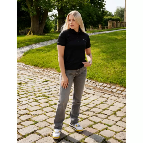  Frauenfunktional T -Shirt mit Premiumkragen ALTISPORT VOJ/ALW075TR05 SCHWARZ 