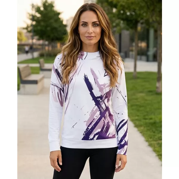  Funktionaler Sweatshirt -Prämie von Frauen ALTISPORT VOJ/ALW074MI01 WEIßVIOLETT 