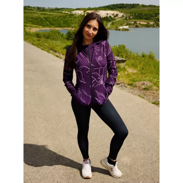  Funktionales Sweatshirt von Frauen auf Reißverschlussprämie ALTISPORT VOJ/ALW100MI02 FUCHSIE 